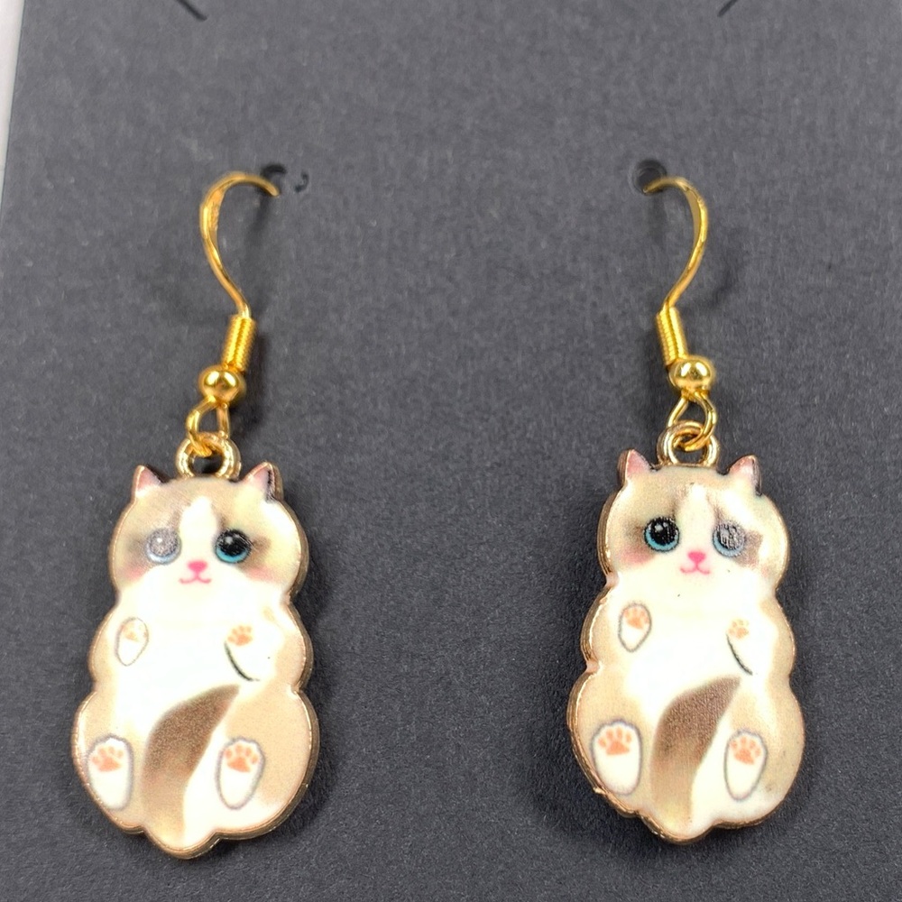 5/$25 Siamese Cat Earrings Dangle Drop Feline Pets